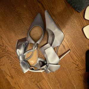 Steve Madden Silver Stiletto Heels with Ankle Straps